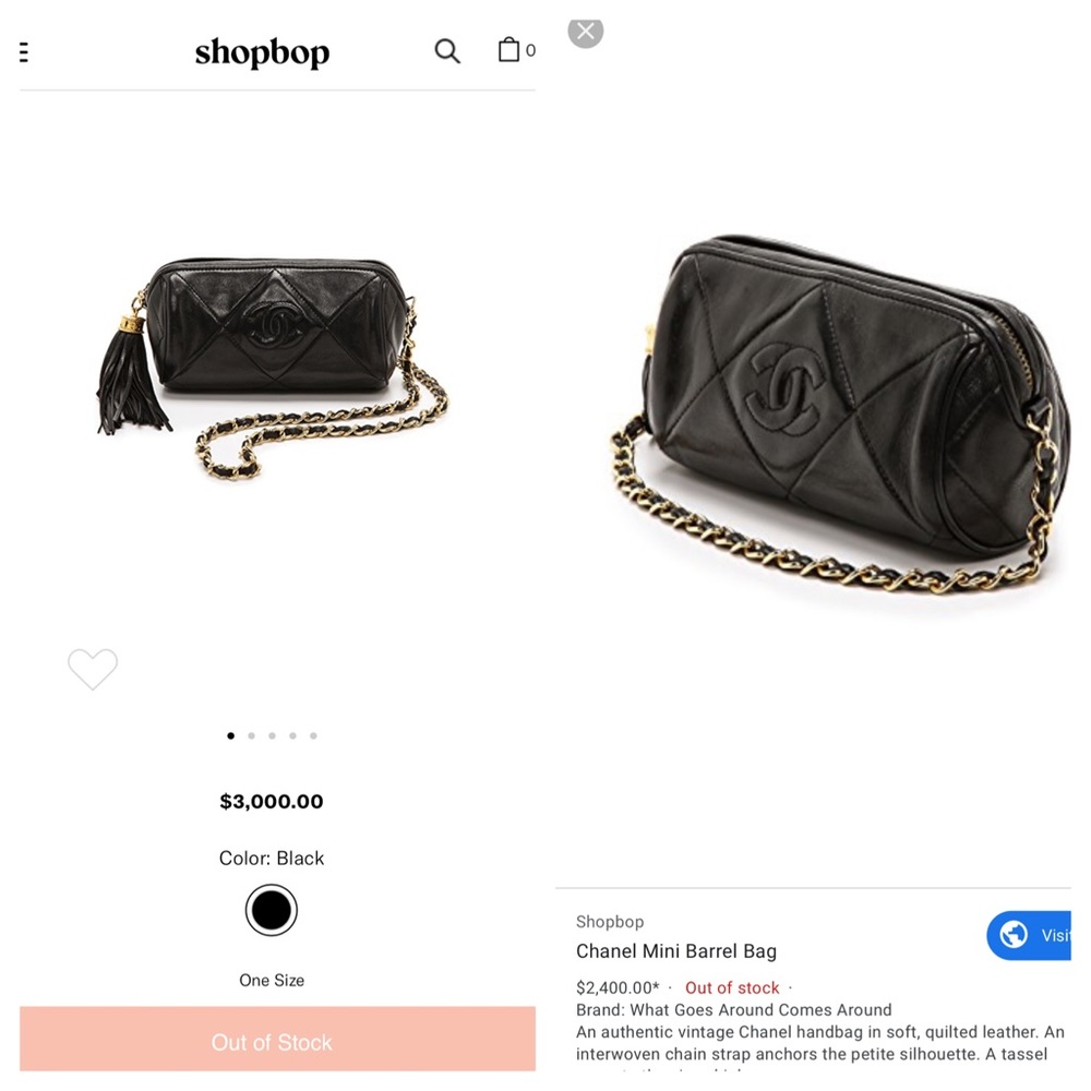 rare ❤️Chanel leather vintage barrel bag tassel - Picture 8 of 8